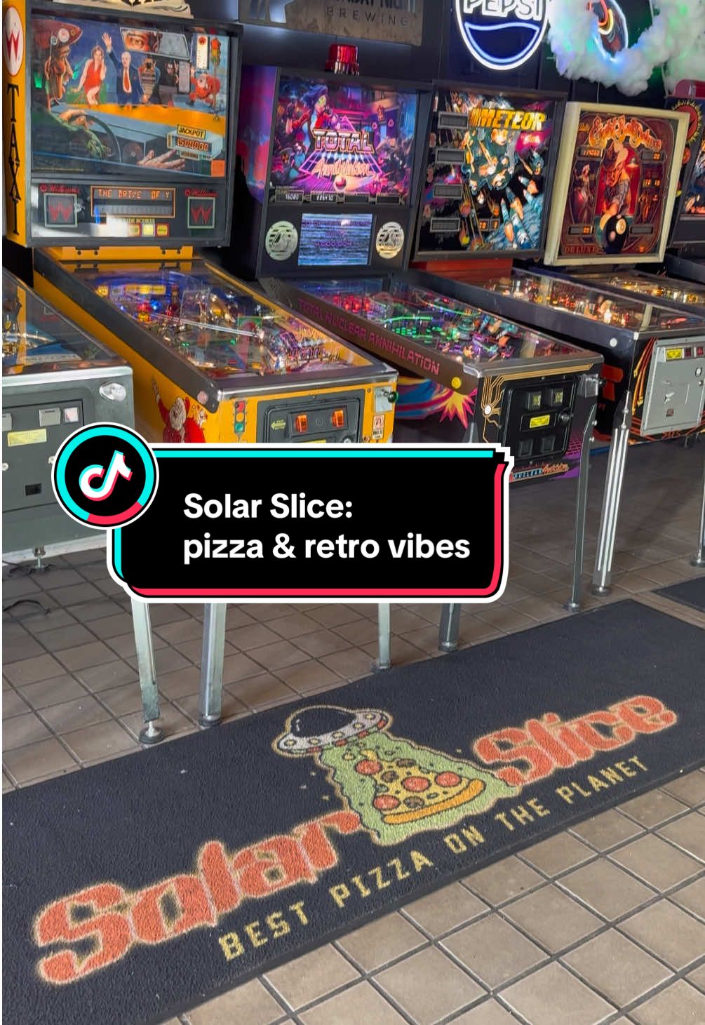 Had a blast at Solar Slice catching up with friends over pizza and playing arcade games! 👾🕹️ @Solar Slice Pizza  {hosted} #pizzeria #atlpizza #atleats #atlfoodies #marietta 