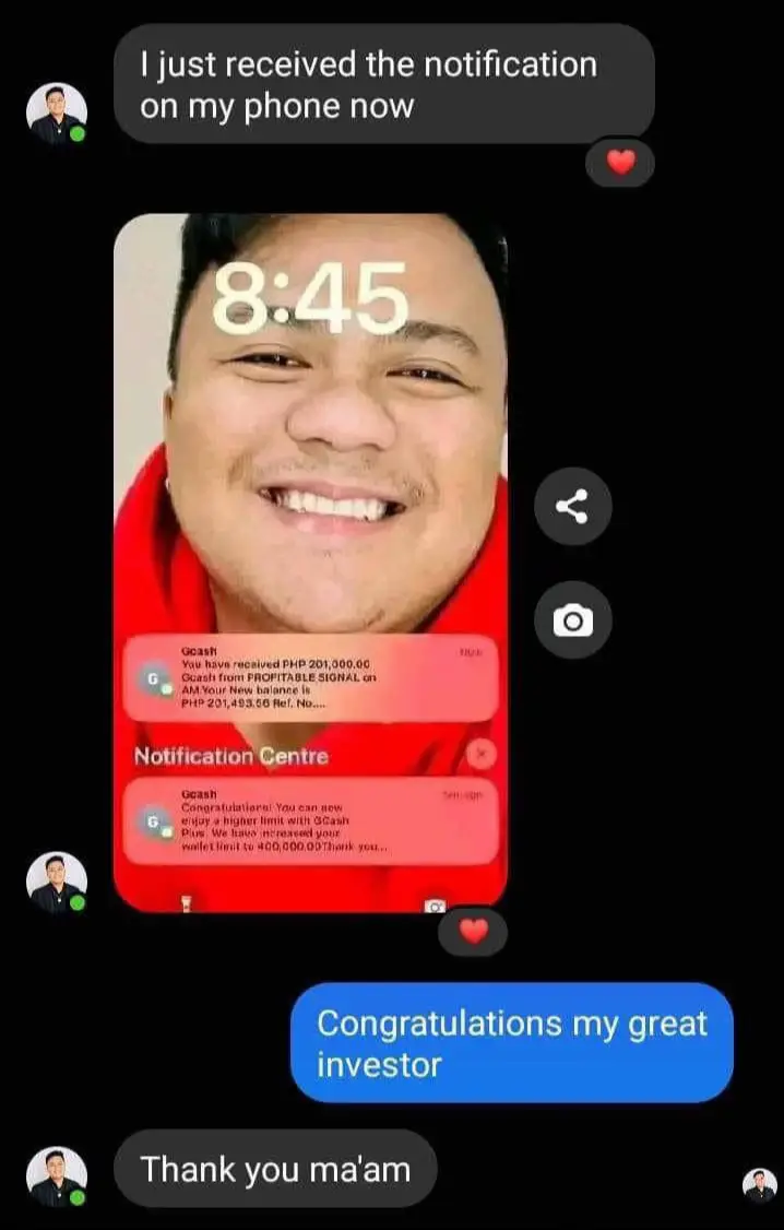 Congratulations on your first withdrawal with my company platform