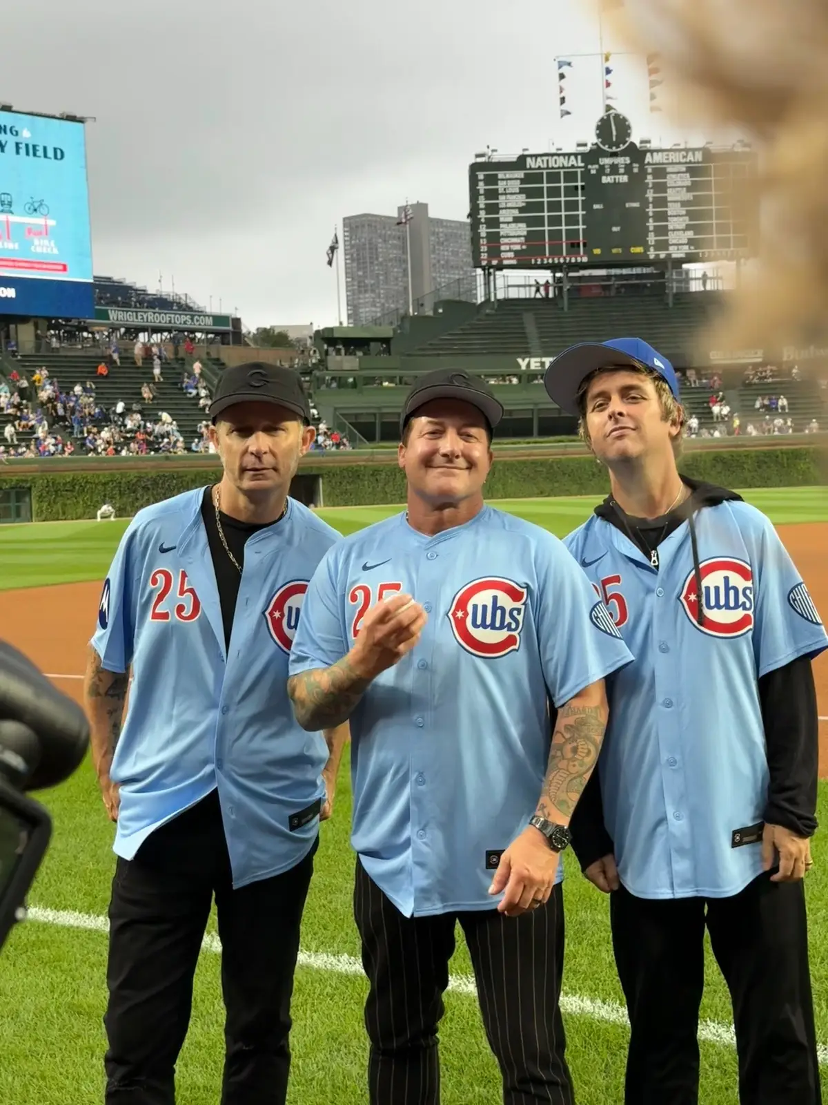 Little known fact, after your third sold out show at Wrigley Field, the @Cubs let you throw out the first pitch!  📸 Greg Schneider