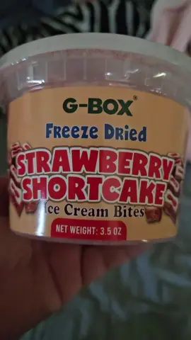 I tried the viral tik tok freeze dried ice cream bites and the two I ate were all I ate out of the container. It wasn't what I wanted. I enjoyed the crunch but it.was just a bit to powdery and styrafomish if thats a word lol. #viral #freezedriedstrawberryshort #FoodTok #fyp #snacks 