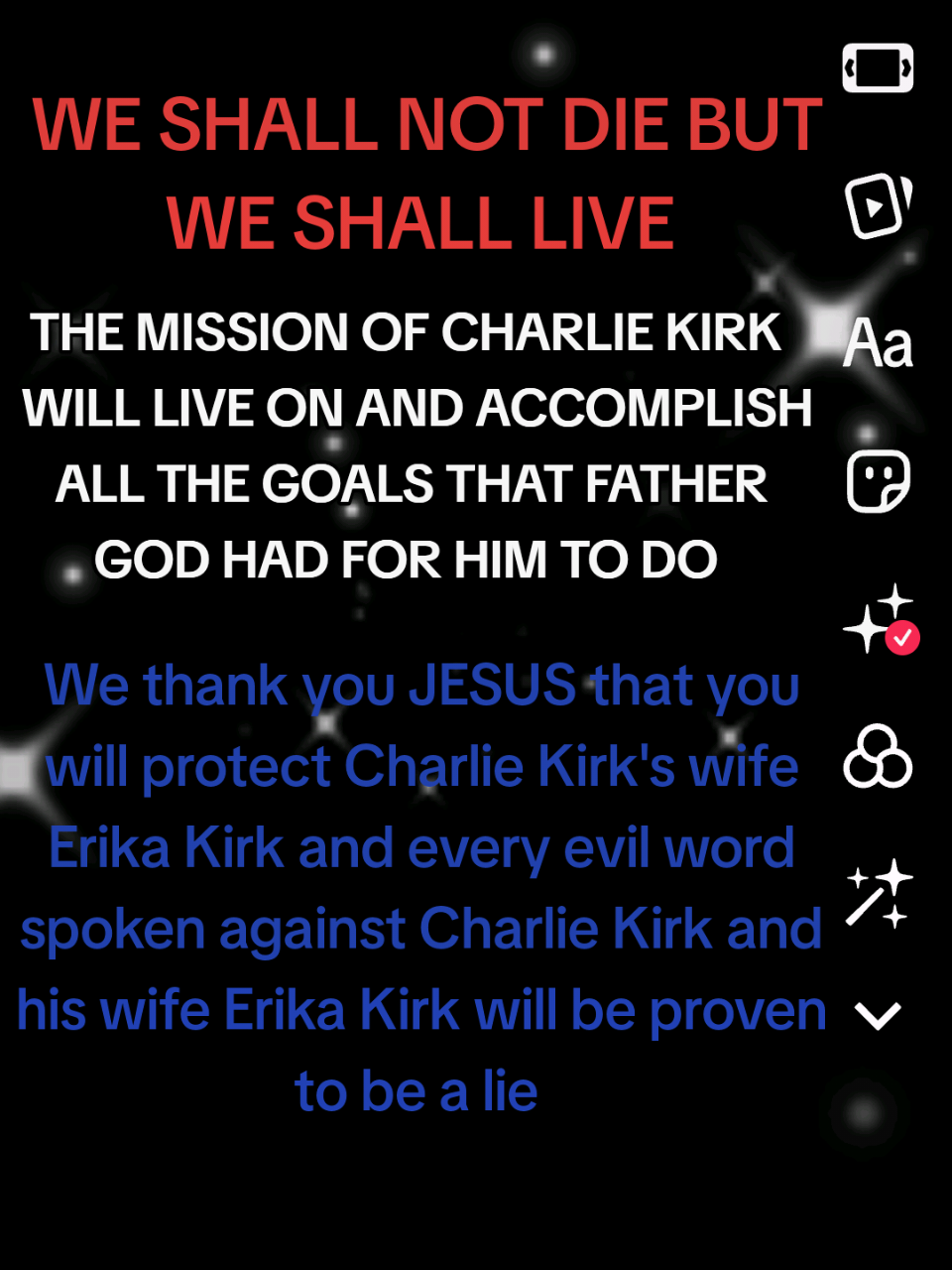 The mission Charlie Kirk had from GOD will live on and his name and his wife Erika Kirk will be blessed and be honored because they are servants of the most high GOD and JESUS is with us to save what was lost for GOD so loves the world and you #hope #charliekirk #turningpointusa🇺🇸 #prayersforamerica🇺🇸 #jesuslovesyou 