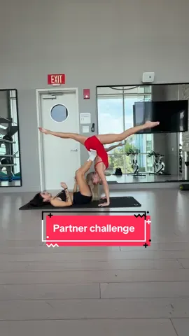 Should we turn this into a series? Some of the other challenges did not go this smooth let me tell you the bloopers go crazy😂 #partnerchallenge #acroyoga #couplechallenge  #yogachallenge 