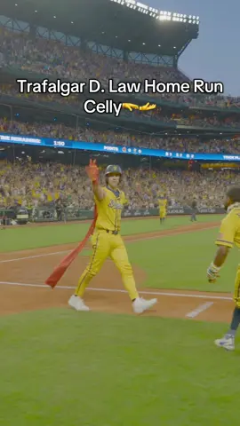 Trafalgar D. Law Celly🫳🫴 #onepiece #trafalgardwaterlaw #homerun #fyp #baseball 