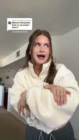 Replying to @Hameeda the best fleece zip up jacket from the brand TimeOFF ! 🤍 #zipupjacket #fleecejacket #timeOFF #falljacket 