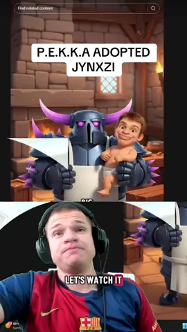 Jynxzi got adopted by PEKKA #jynxzi #clashroyale 