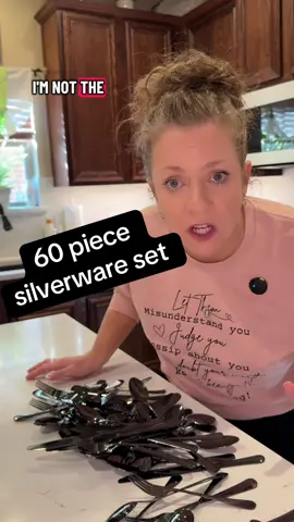 60 piece Black Silverware Set #silverware #cutlery #cutleryset #kitchenmusthaves #tiktokshopcreatorpicks 