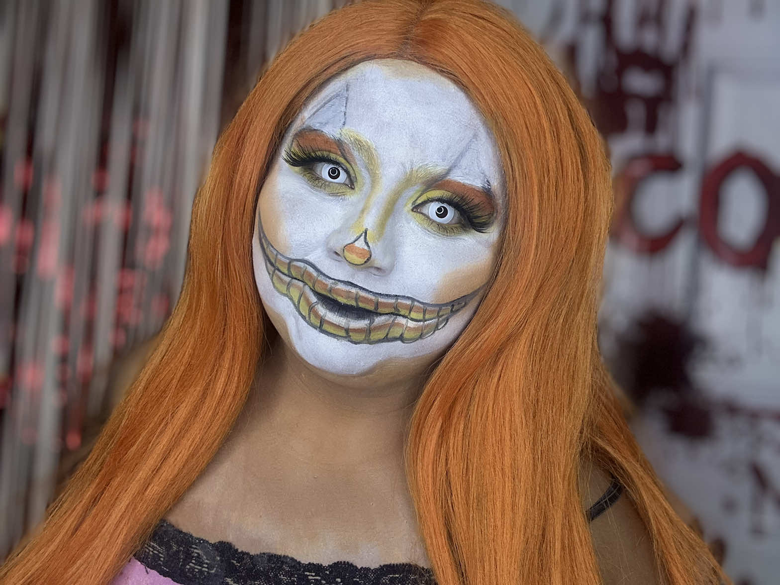 Candy corn clown makeup tutorial #halloweenmakeup #candycorn #clownmakeup #makeuptutorial 