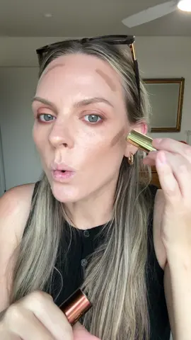 Too faced melting bronzer stick is like butter #makeup #bronzer #bronzingstick #fyp #facemakeup 