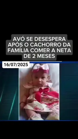 Avó se desespera depois que sua neta de 2 meses morr3 ao ser mordida pelo cachorro da casa enquanto ele tentava comer. #noticias #foryoupage 