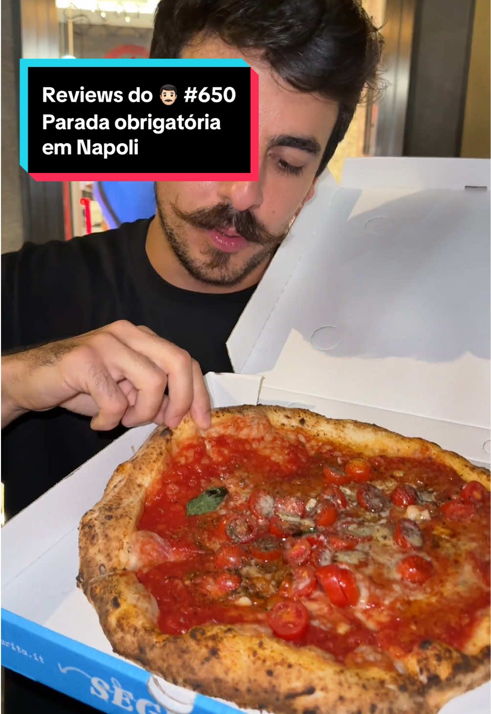 Reviews do Mustache 649 - Uma das pizzas mais famosas de Napoli, e parada obrigatória, na Pizzeria Starita #napoli #pizzanapoletana #reviewsdomustache 