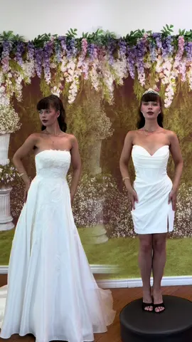 Both this ceremony and reception dress have our heart 💗 #bestforbride #2026wedding #torontowedding #receptiondress 