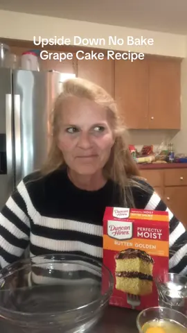 Upside Down No Bake Grape Cake Recipe #cake #food #homemade #Recipe #vintage 