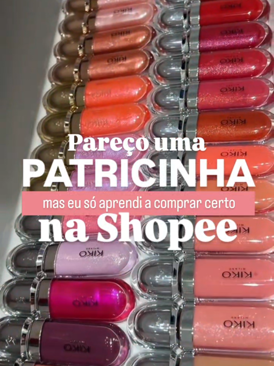 🛍 Pareço uma patricinha mimada mas eu só aprendi a comprar certo na Shopee: Gloss labial Kiko Milano, body splash Victoria's secret, bolsas da Zara.  Gostou? Comenta 