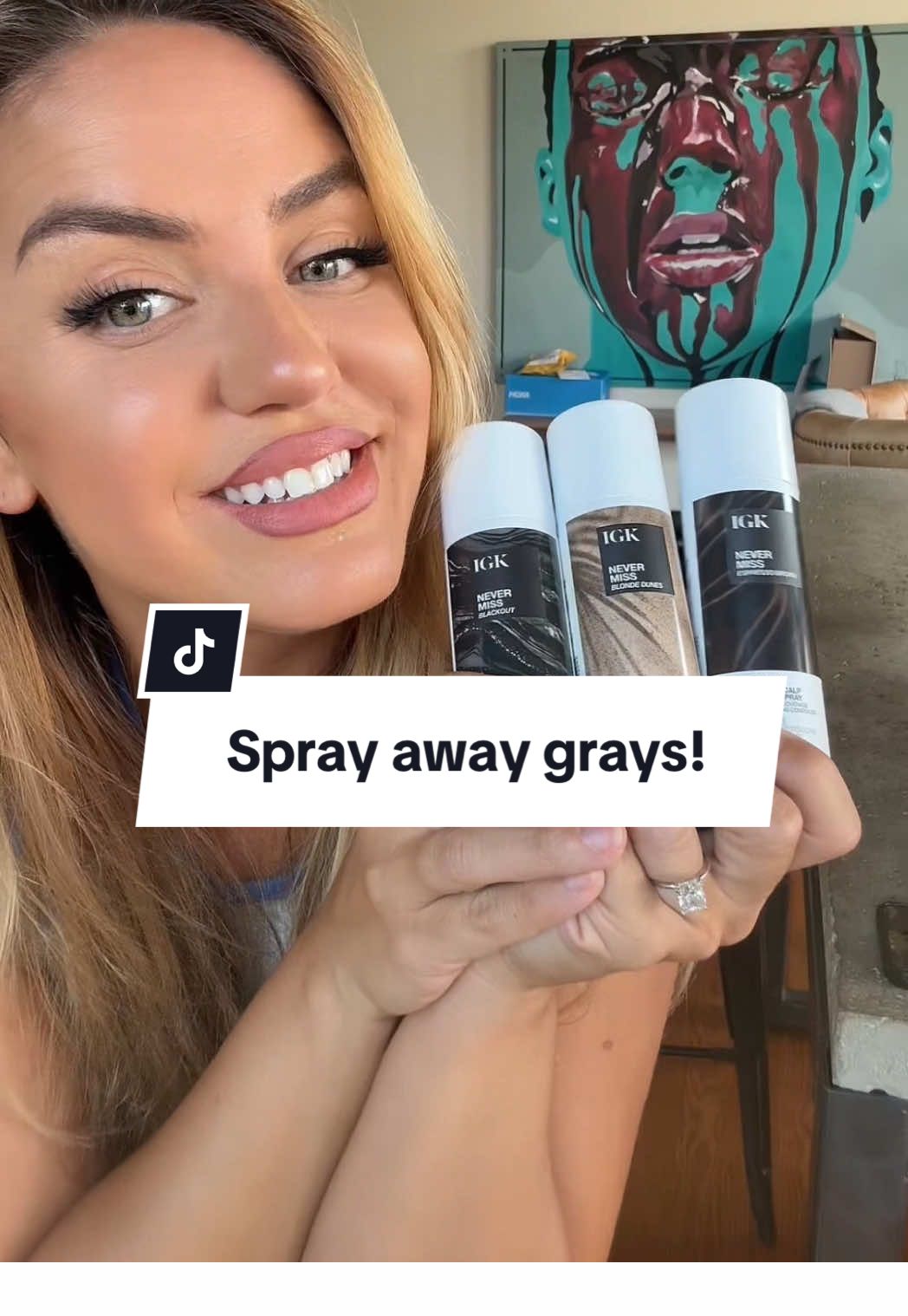 Replying to @NewHeartBeauty Spray away greys and bald patches with @IGK Hair 🩷 #greyhair #roottouchup #hairloss #postpartum 