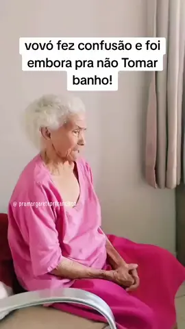 Vózinha querida diz que vai embora, vai contar pra mãe dela, não quer tomar banho! ❤️ #Alzheimer#cuidados#amorsempre
