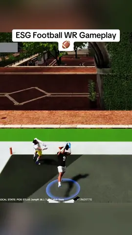 WR Tutorial coming soon ! ESG Football WR Gameplay🏈 #esg #esgfootball #madden #football 