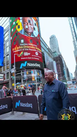 President Mahama appears on New York Times Square 
