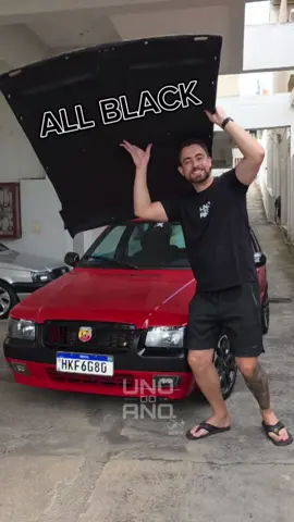 Interna all-black no Uno Abarth 🦂🔥 #unoabarth #fiatuno #luxo