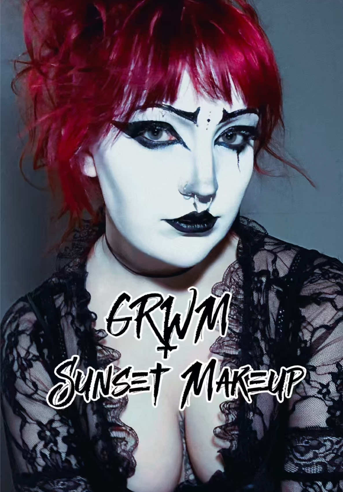 The lovely @margeauxx :) rocking our Sunset Makeup Goth Bundle GRAND Edition 🤗 Available now at sunsetmakeup.com ❤️ • #gothmakeup #tradgothmakeup #altmakeup #sfxmakeup #cosplaymakeup 