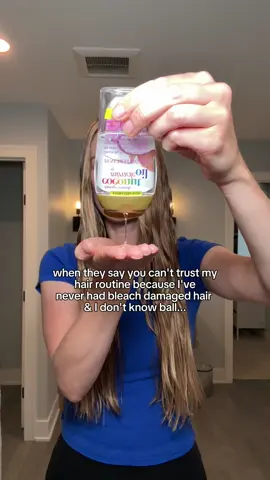This is my current favorite conspiracy theory about me because it’s basically the back story of this whole account… I’ve seen people say you can’t trust my hair repair product recommendations or my repair-focused routine because I’ve never even had damaged hair or used bond repair products on bleach damage… But the whole reason I became so obsessed with haircare is *because* my hair was severely damaged and I was dealing with the consequences (breakage, severe tangles, getting dangerously close to gummy, etc). Obviously we’ve had a lot of new launches in the repair category since I started filming my journey but when I started testing out repair products, my hair was not healthy. It was so damaged from bleach it was basically white 😭 So YES I’ve tried bond repair products on severe damage, and NO I don’t think they cause more harm or protein overload.  #hairjourney #healthyhair #haircareroutine 