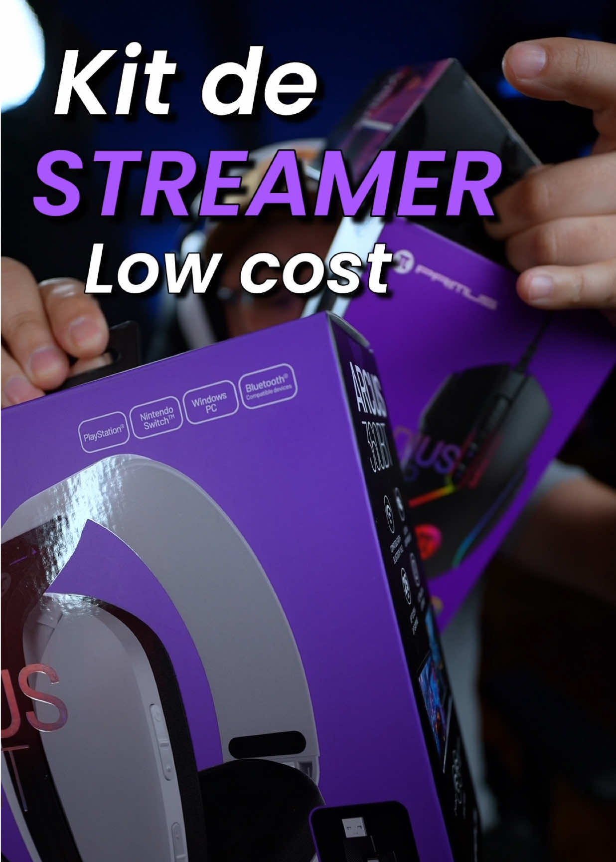 Mouse Gladius 12800P, Cámara Visus 1L, Auriculares Arcus 360BT, el kit de streamer low cost de Primus 👾 #Primus #KitStreamer #CámaraGladius12800P #CámaraVisus1L #AuricularesArcus360BT 