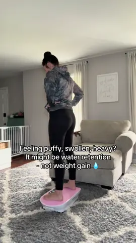 That swollen, puffy feeling isn't always weight gain — it's often water retention from poor circulation or lymphatic buildup. A vibration plate helps gently move things through so your body can release it naturally. No sweating. No jumping. Just results. #vibrationplate #lymphaticdrainage #vibration #tiktokshopcreatorpicks #tiktokshopbacktoschool