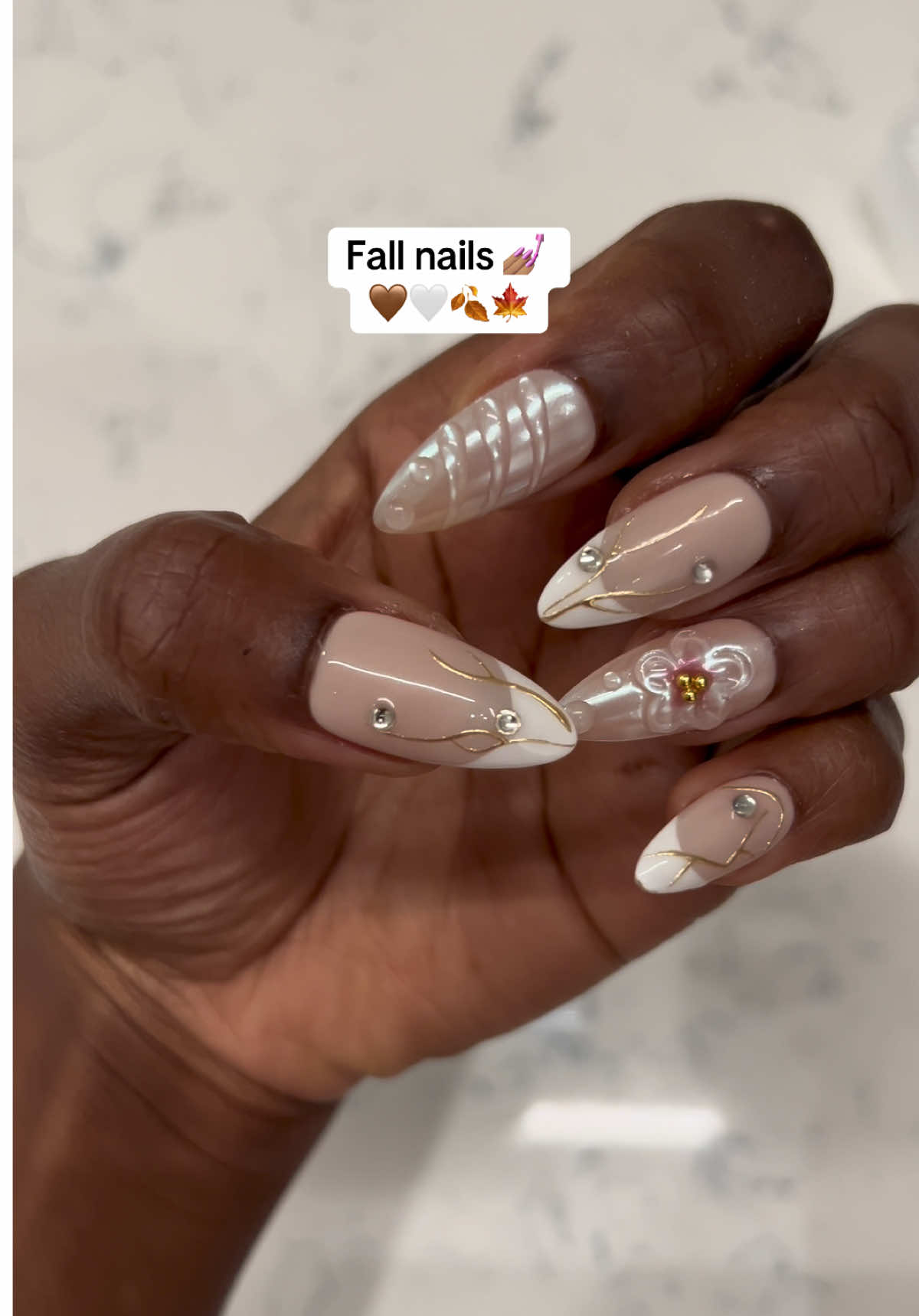 This is my first time putting on press-on nails, and they’re the most beautiful nails I’ve ever had. They were so easy to apply—and only $20! #pressonnails #nailinspo #nailart #nails 