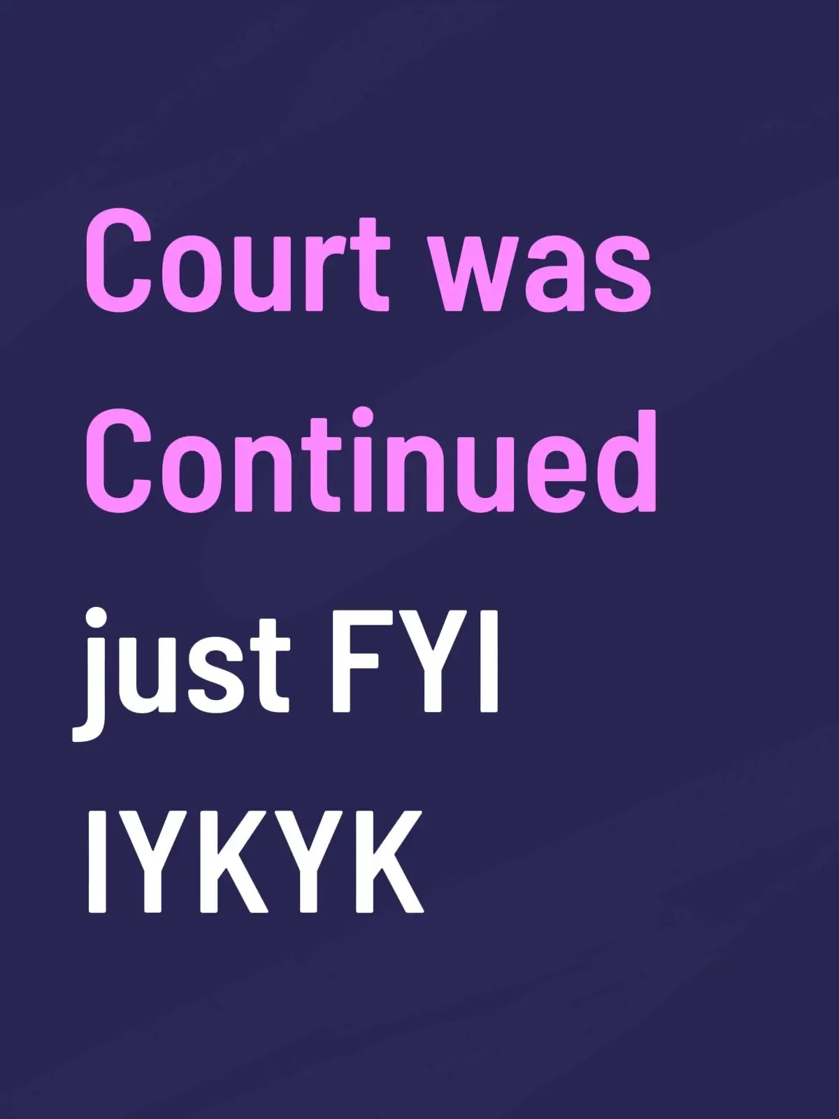 Just letting everyone know! 