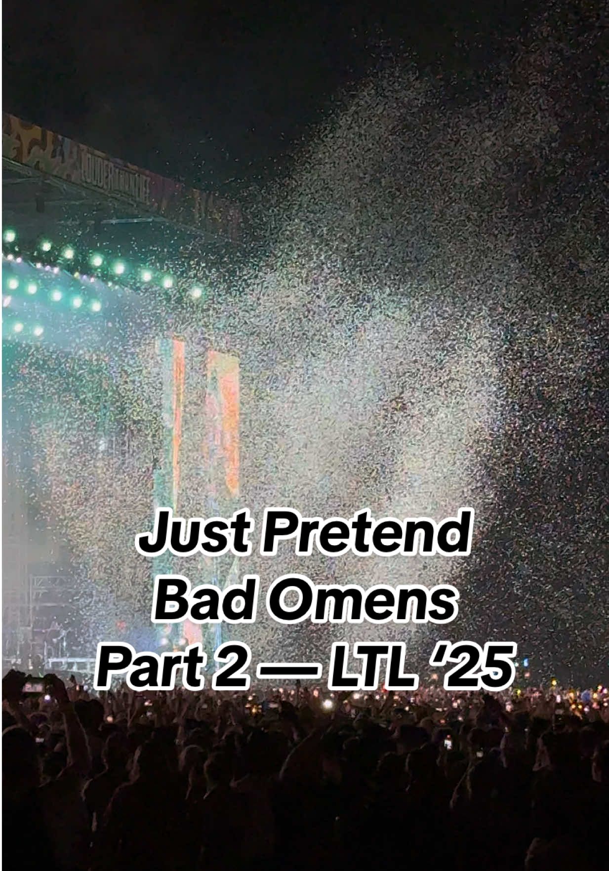 Just Pretend - Bad Omens - Louder Than Life 2025 🖤  Reallyyy wanted to venture out of VIP to get super close for them but the crowd this year was not it 🥲  #louderthanlife #badomens #badomensband #metal #metalcore 