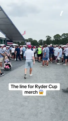 Lots of fans pulled up to grab Ryder Cup merch ⛳ #RyderCup #golftiktok #golf 