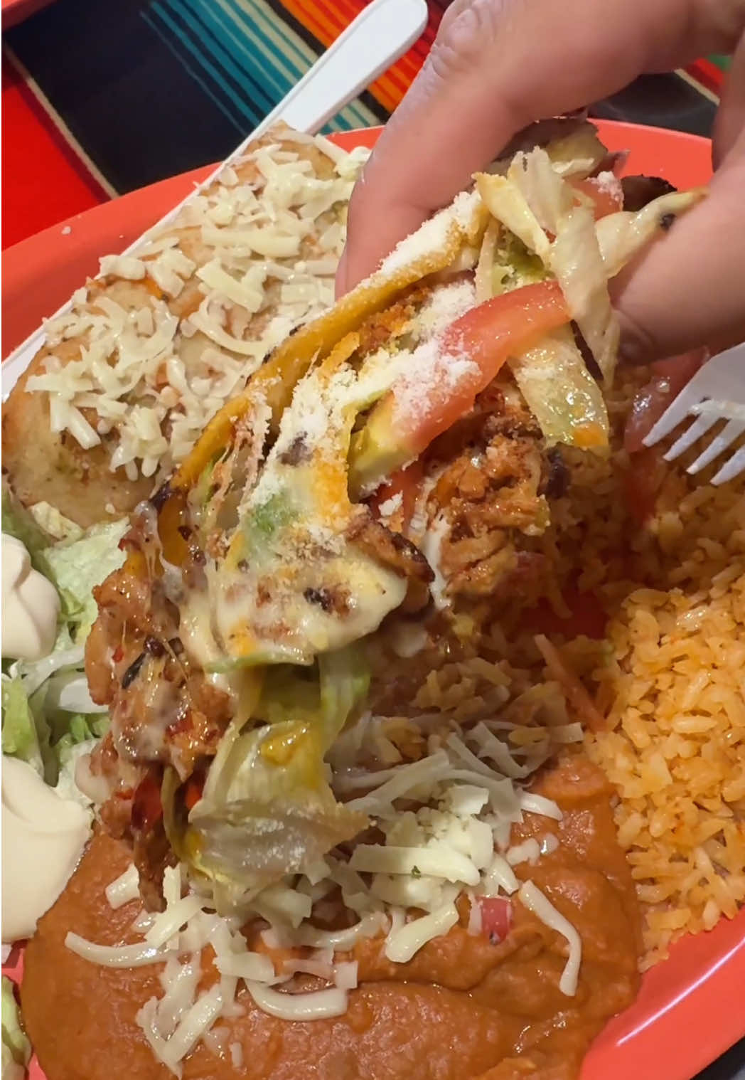 This El Pastor Crispy Taco was sooo freakin good! I honestly should have gotten more! El Burrito is just a local taqueria that is close to home & oh my their Mexican rice here, the hot tortilla chips, and Crispy Tacos is chefs kiss 🤌🏼 Everything else we ordered was just okay.  What are some local Mexican restaurants do you recommend?  Ordered:  3 item combo plate with el pastor crispy taco, chicken tamale, & el pastor taco 8/10 just because the crispy taco and rice saved it ☺️ Quesadilla Birria 8.5/10 #sacramentofoodie #mexican #tacos #taqueria #birria 