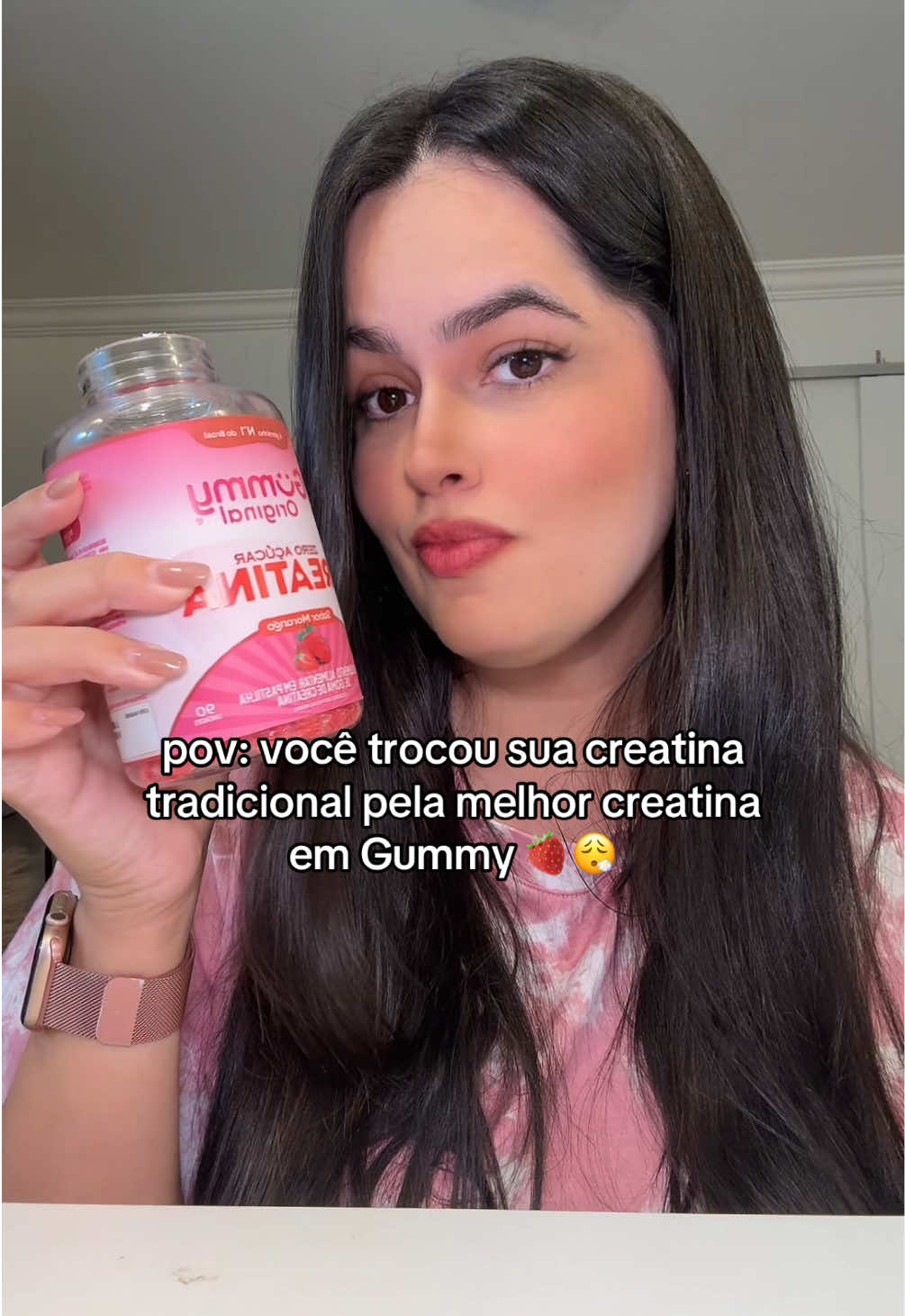 Lançamento da creatina da @Gummy Original 💕 #creatina #gummy #musculação #saude #suplementos 