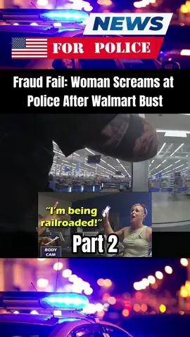 Part2: Fraud Fail: Woman Screams at Police After Walmart Bust #us #cops #police #copsoftiktok #fvp 