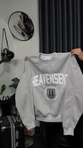 Áo Sweater Form Boxy Thêu Đắp HEAVEN SENT Chất Nỉ Bông #sweater #sweaterboxy #aokhoac #hoodie 