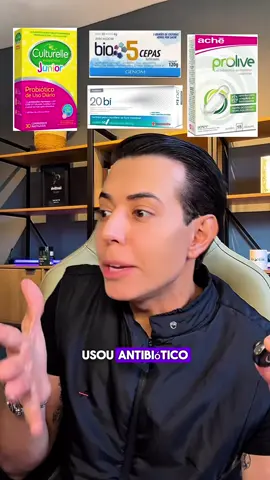 🔥 CONHECE QUE VIVE DOENTE TOMANDO ANTIBIÓTICOS? BORA MELHORAR✅ É altamente recomendado usar probióticos após o uso de antibióticos. - Antibióticos matam bactérias boas e ruins, desequilibrando a flora intestinal. - Probióticos ajudam a restaurar a microbiota, prevenindo efeitos colaterais como diarreia, candidíase e baixa imunidade. - Devem ser usados por pelo menos 2 a 4 semanas após o antibiótico, preferencialmente com cepas como Lactobacillus e Saccharomyces boulardii. A microbiota intestinal regula a digestão, absorção de nutrientes e fortalece o sistema imunológico. Ela influencia o cérebro pela conexão intestino-cérebro, afetando humor, memória e saúde mental. Desequilíbrios (disbiose) estão ligados a doenças como obesidade, diabetes, depressão, doenças autoimunes e inflamatórias. Crianças: podem utilizar o  - CULTURELLE KIDS (acima de 1 ano) - CULTURELLE JÚNIOR (acima de 3 anos  - ou manipular de acordo com o quadro (eu faço com meus pacientes) Adultos: coloquei a fórmula no final do vídeo. Bora ✅🔥🚀 #probiotics #probioticos #saude #dieta #Fitness                 
