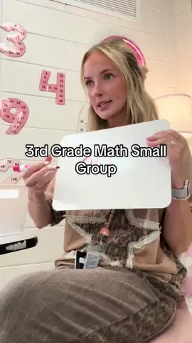 Just to update: I’m no longer teaching 5th grade ELA — now I’m teaching 3rd grade Math!!! I am loving it. Here’s what a small group looks like 💖 #thirdgrademath #rounding #placevalue #math 