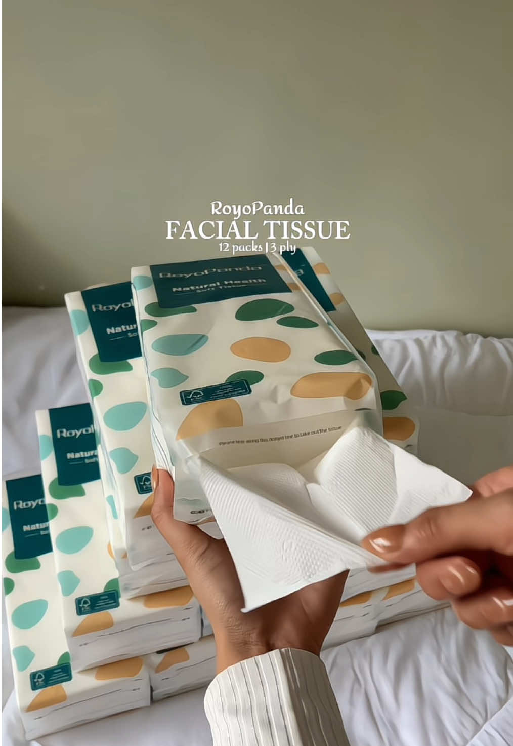 12 packs facial tissue from @ROYO TISSUE ✨ #tissue #pulldowntissue #royopanda #royopandatissue #12packstissue 