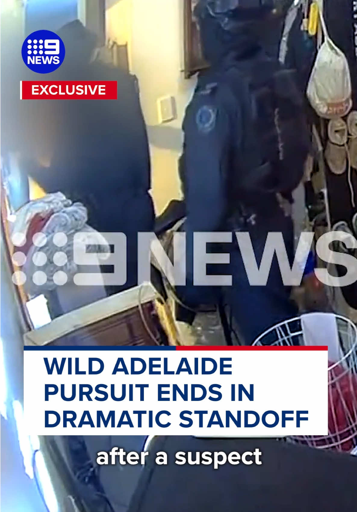 An Adelaide resident has had a terrifying ordeal, after a suspect in a pursuit had a standoff with police inside his unit. #9News 