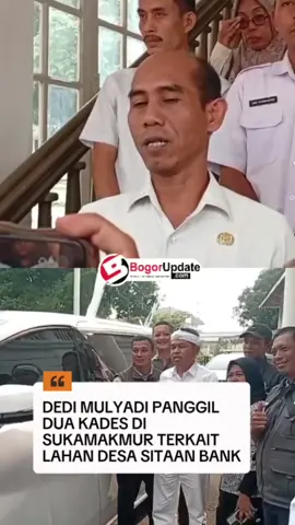 Dedi Mulyadi Panggil Dua Kades di Sukamakmur Terkait Lahan Desa Sitaan Bank BogorUpdate.com - Gubernur Jawa Barat, Dedi Mulyadi, atau yang akrab disapa Kang Dedi Mulyadi (KDM), mengambil langkah tegas terkait polemik lahan sitaan negara di Kabupaten Bogor. KDM memanggil dua kepala desa untuk mendengarkan langsung penjelasan terkait status tanah yang disebut-sebut akan dilelang, serta mengumumkan bantuan tim pengacara resmi dari Pemprov Jawa Barat. Pertemuan digelar di Bale Pakuan Pajajaran, Kota Bogor, pada Rabu, 24 September. Dua kepala desa yang dipanggil adalah Kepala Desa Sukamulya dan Kepala Desa Sukaharja dari Kecamatan Sukamakmur, yang desanya tengah terlibat dalam polemik lahan sitaan terkait kasus BLBI.  Kepala Desa Sukamulya, Komar, menyebut lahan yang diklaim sebagai sitaan berada di luasan sekitar 377 hektar dari total wilayah desa sebesar 1611 hektar. Sementara Kepala Desa Sukaharja, Atikah, menyebut ada 440 hektar yang diklaim. Langkah Gubernur Jawa Barat ini diharapkan dapat menjadi jalan tengah dalam sengketa lahan yang telah berlangsung selama bertahun-tahun. Pendampingan hukum dari Pemprov Jabar diharapkan dapat memberikan rasa aman dan keperluan legalitas yang lebih kuat bagi warga. Dari Kota Bogor, Abizar, Ratih Bogor Update, mengabarkan. JanLup klik link di bio guys, untuk dapetin berita terupdate lainnya😉😉 Baca selengkapnya di link yang ada di bio instagram kami Follow Instagram 👉 @bogorupdatecom #bogorupdate #bogorviral #cibinongviral #indonesia #infobogor 