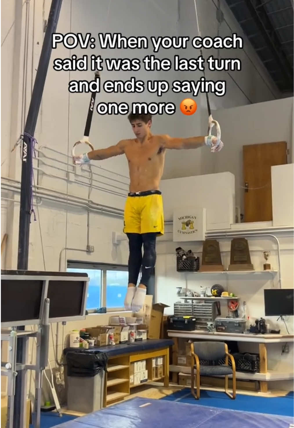 I swear my coach says one more every practice 😂 #fyp #foryou #funny #coach #gymnastics 