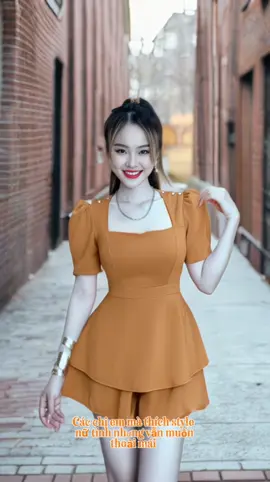 Quần giả váy nên yên tâm thoải mái, vừa xinh vừa tiện 💃(Bộ Đính 6 Nút Vai Quần Giả Váy 2 Lớp Có 2 Túi 2 Bên). #OOTD #outfit #boxinh #nhacobacon369 #tiktokshop 