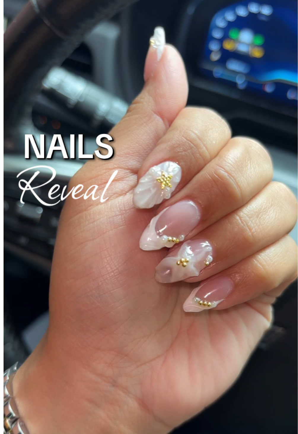 Warning: these nails may cause compliments 😍  ✨ #nailtok #nailreveal #freshset #nailart #naildesigns #vacationnails 
