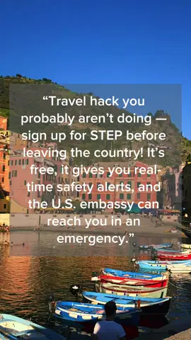 “Y’all out here booking flights and forgetting the one thing that could save your booty overseas 🤦‍♀️ … STEP program. Free. Fast. Lifesaver. Period.”“✈️ STEP = Smart Traveler Enrollment Program 📲 Free safety alerts 🛂 Embassy can help if things go wrong “#T#TravelHackT#TravelTipsT#TravelSafetyT#TravelSmart