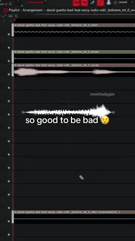 so good to be bad 🥺 #hoodtrap #davidguetta #producertok #flstudio #neverbadagain 