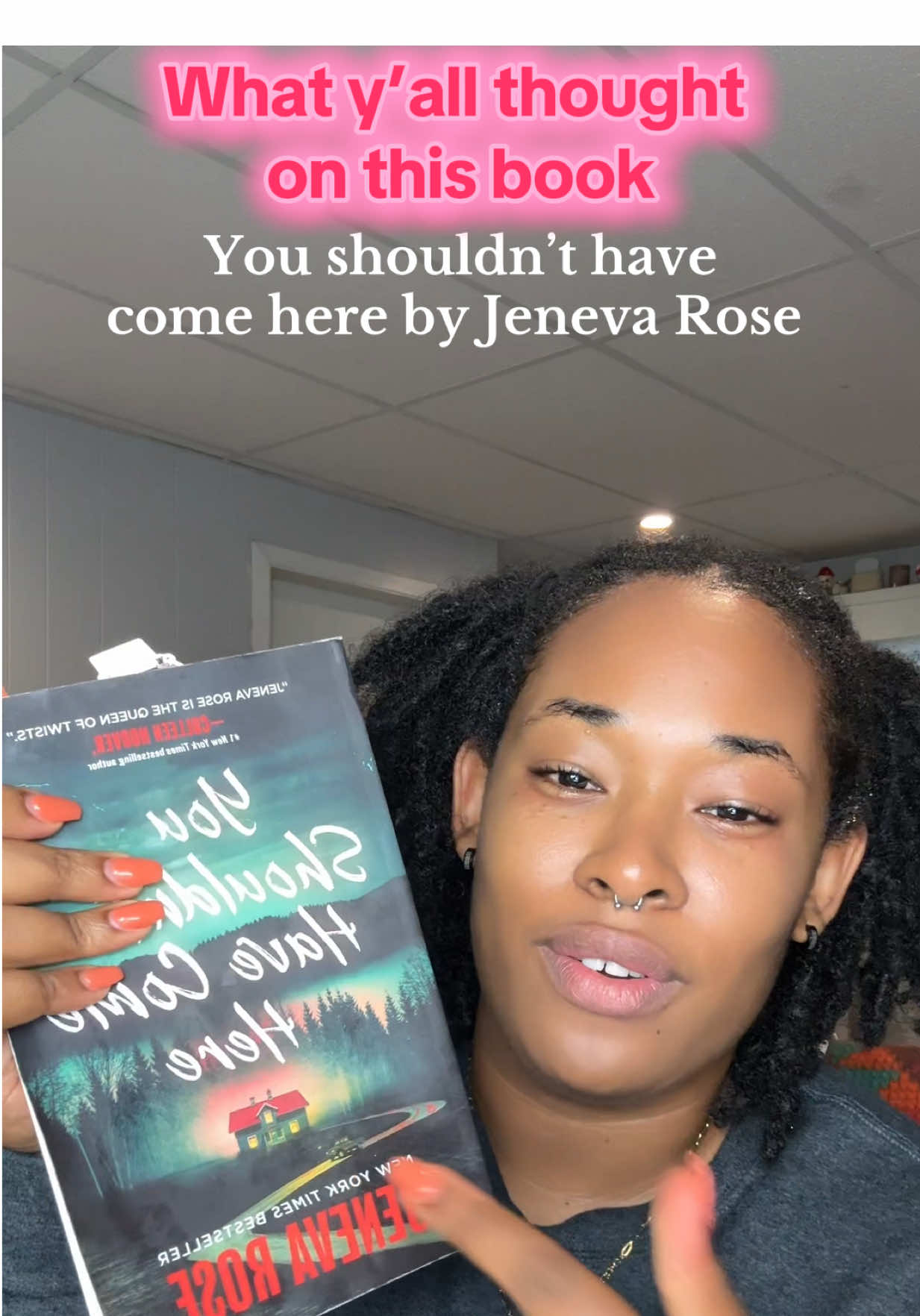 I am currently reading You Shouldn’t Have Come Here by Jeneva Rose 👀📖 … y’all, this book had me questioning everything! Every time I think I know something next chapter proves me wrong 😑  What are your thoughts 💭  #BookTok #bookworm #readersoftiktok #youshouldnthavecomehere #commentary 
