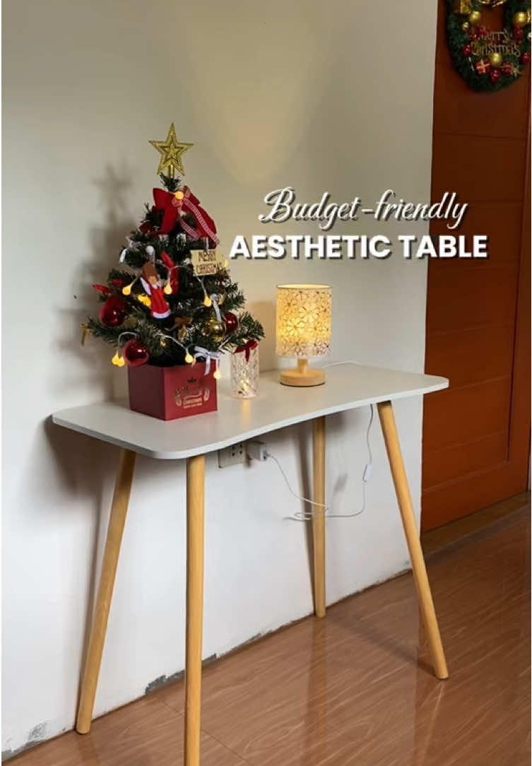 Buti nalang may ganitong table ako. Ang ganda, multi-use, at ang muraa lang! #table #aesthetictable #studytable #computertable #workingtable 