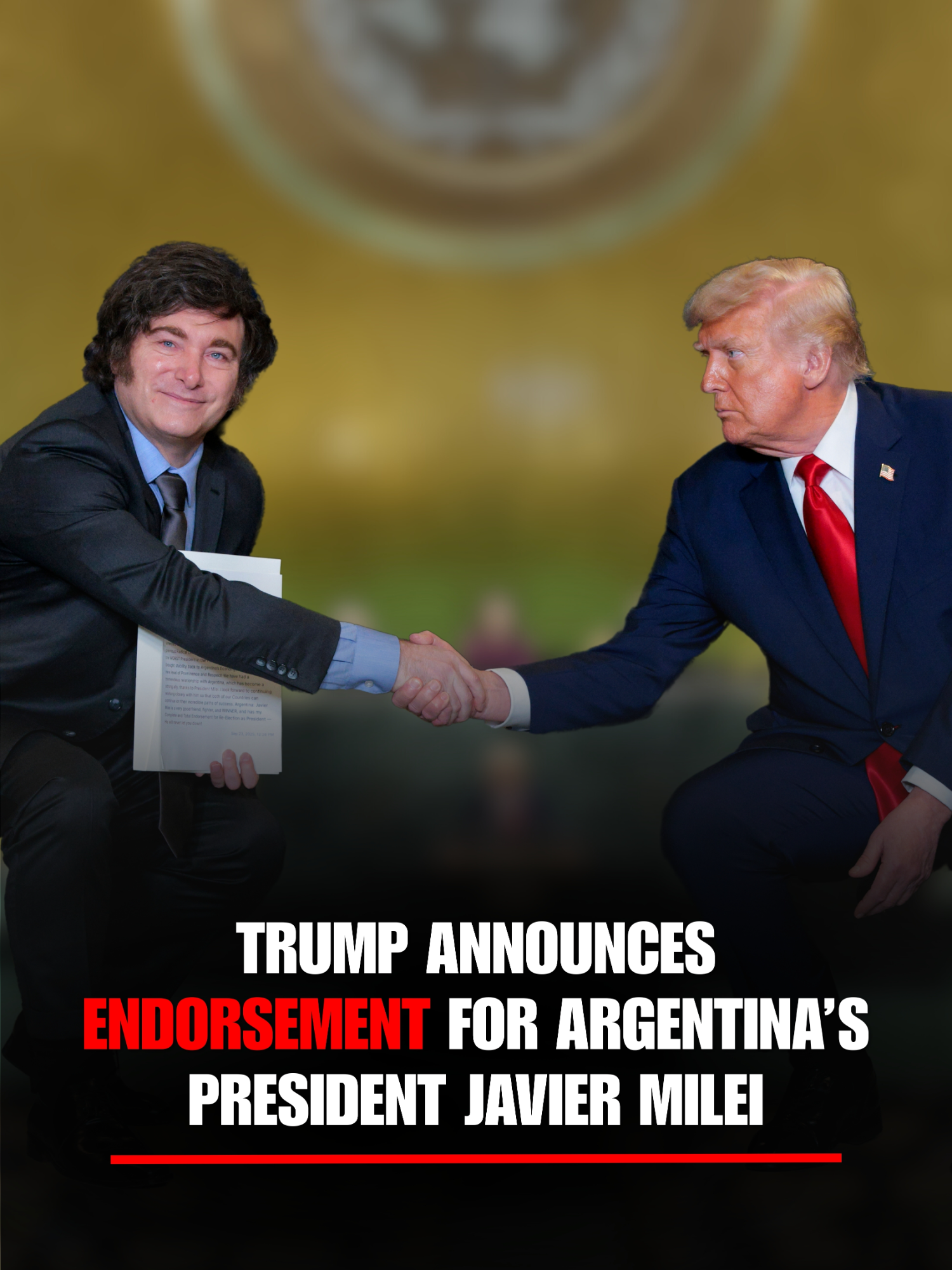 TRUMP BACKS MILEI: President Trump endorsed Argentine President Javier Milei for re-election during meetings with world leaders at the United Nations.