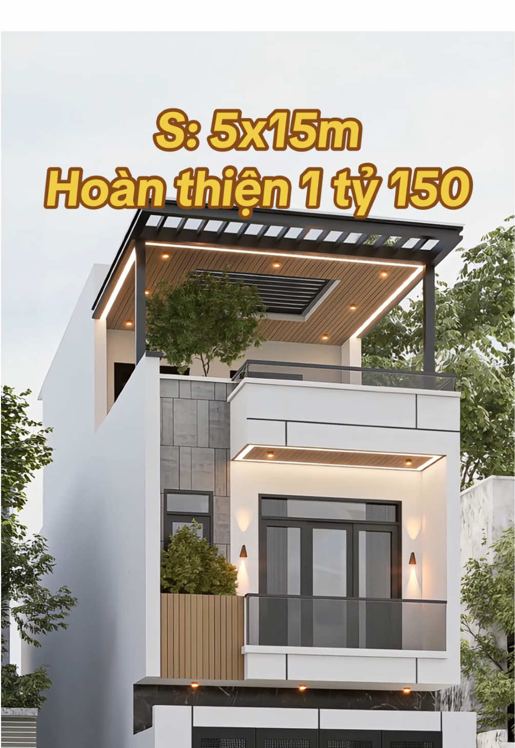 Xây nhà trọn gói 5x15m 2 tầng 1 tum, 3 phòng ngủ hoàn thiện 1 tỷ 150tr #xaynhatrongoi #thietkenha #nha5x15m #xaynhatrongoithainguyen 