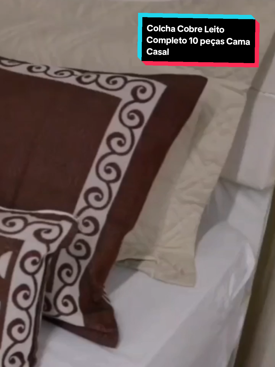 Colcha Cobre Leito Completo 10 peças Cama Casal King Turin 180 fios: