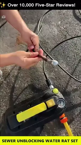 💦 70% OFF INSTANT! 🚿 5800PSI Sewer Jetter Kit - High-Pressure Nozzle & Hose for Clogged Drains/Pipes, Compatible with Most Pressure Washers 🔧📦